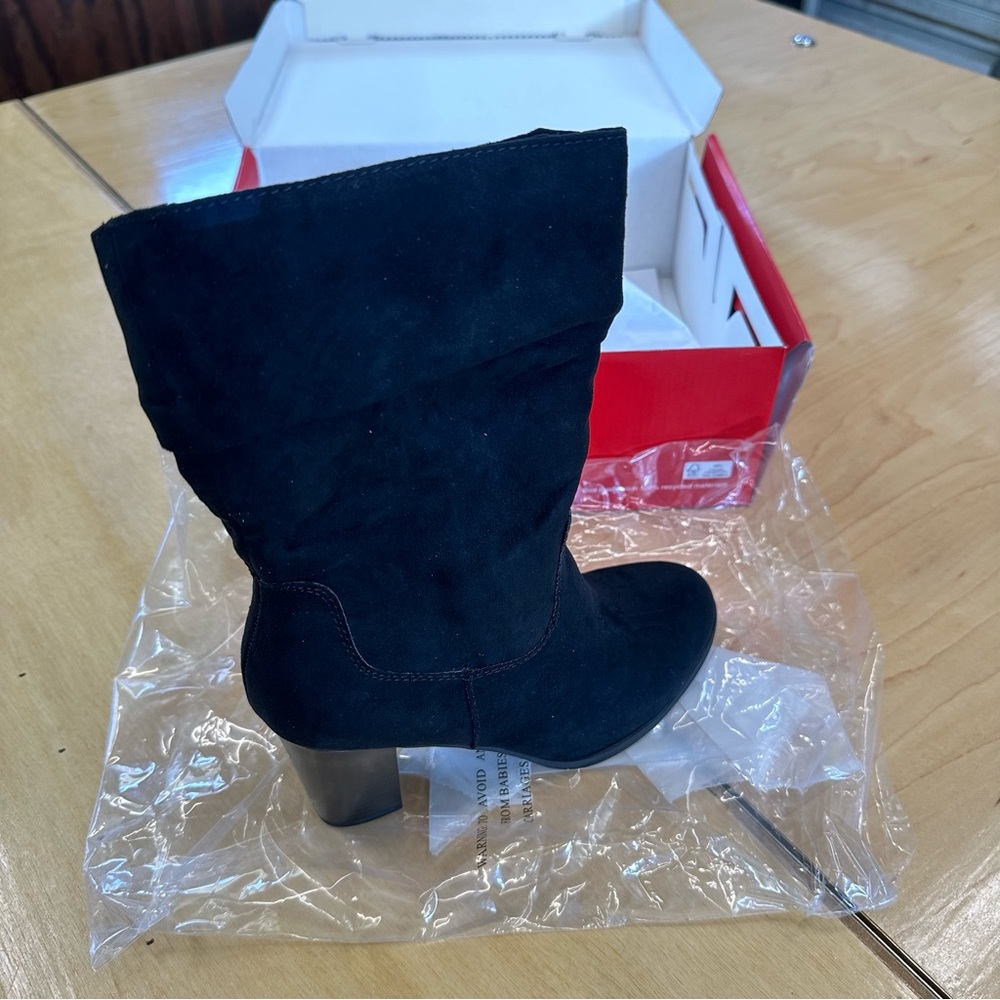 Saraa Slouch Mid Shaft Boot - Created For Macy’s - Black - Size: 6 1/2